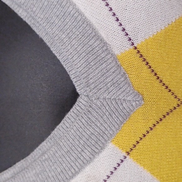 Esprit Lightweight Cotton Argyle V-Neck Sweater NEW- Sz. XS - Picture 9 of 14